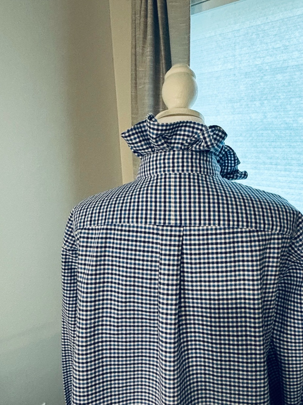 Classic Blue Refashioned plaid Ralph LaurenButton-Down Oxford Shirt for Women - Picture 7 of 10
